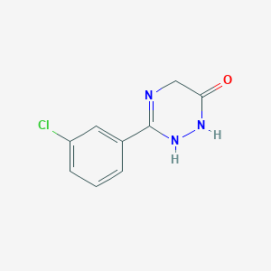 molecular formula C9H8ClN3O B8539705 3-(3-Chlorophenyl)-2,5-dihydro-1,2,4-triazin-6(1H)-one CAS No. 87428-02-2