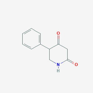 molecular formula C11H11NO2 B8539709 5-Phenylpiperidine-2,4-dione 