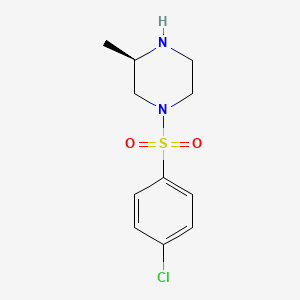 molecular formula C11H15ClN2O2S B8539715 (3R)-1-[(4-chlorophenyl)sulfonyl]-3-methylpiperazine 