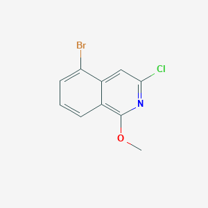 molecular formula C10H7BrClNO B8539760 5-Bromo-3-chloro-1-methoxyisoquinoline 