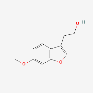 molecular formula C11H12O3 B8539773 2-(6-Methoxy-benzofuran-3-yl)-ethanol 