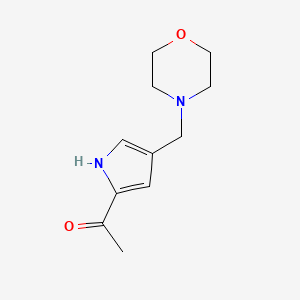 molecular formula C11H16N2O2 B8539810 1-(4-Morpholin-4-ylmethyl-1H-pyrrol-2-yl)-ethanone CAS No. 1265964-88-2