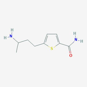 molecular formula C9H14N2OS B8539827 5-(3-Aminobutyl)thiophene-2-carboxamide CAS No. 88961-63-1