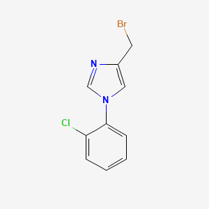 molecular formula C10H8BrClN2 B8539844 4-(Bromomethyl)-1-(2-chlorophenyl)-1H-imidazole 