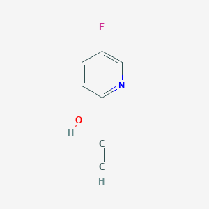 molecular formula C9H8FNO B8539855 2-(5-Fluoropyridin-2-yl)but-3-yn-2-ol 