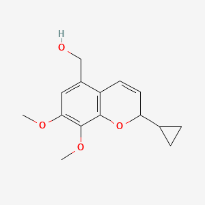 molecular formula C15H18O4 B8539865 (2-cyclopropyl-7,8-dimethoxy-2H-chromen-5-yl)-methanol CAS No. 845276-38-2