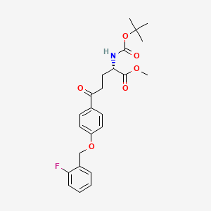 methyl (S)-2-((tert-butoxycarbonyl)amino)-5-(4-((2-fluorobenzyl)oxy)phenyl)-5-oxopentanoate