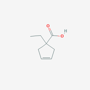 molecular formula C8H12O2 B8539885 1-Ethylcyclopent-3-enecarboxylic acid 