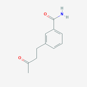 molecular formula C11H13NO2 B8539900 3-(3'-Oxobutyl)benzamide 