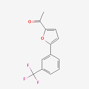 molecular formula C13H9F3O2 B8539918 2-Acetyl-5-(3-trifluoromethylphenyl)furan 