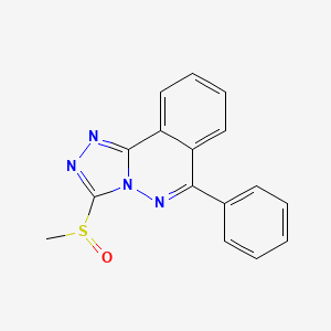 molecular formula C16H12N4OS B8539932 3-(Methylsulfinyl)-6-phenyl-1,2,4-triazolo(3,4-a)phthalazine CAS No. 87540-86-1