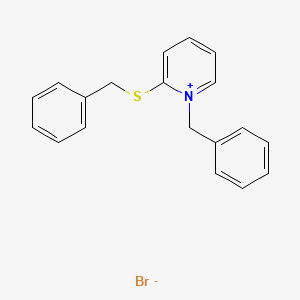 B8539981 1-Benzyl-2-(benzylsulfanyl)pyridin-1-ium bromide CAS No. 77149-03-2