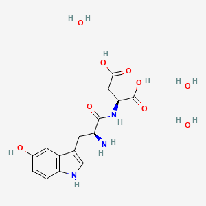 molecular formula C15H23N3O9 B8539989 5-Hydroxy-L-tryptophyl-L-aspartic acid trihydrate CAS No. 352202-56-3