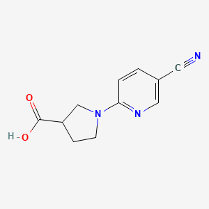 molecular formula C11H11N3O2 B8539994 1-(5-Cyanopyridin-2-yl)pyrrolidine-3-carboxylic acid 