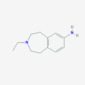 molecular formula C12H18N2 B8539997 3-Ethyl-2,3,4,5-tetrahydro-1H-benzo[d]azepin-7-ylamine 