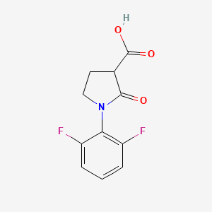 molecular formula C11H9F2NO3 B8540005 1-(2,6-Difluorophenyl)-2-oxopyrrolidine-3-carboxylic acid 