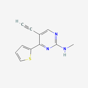 molecular formula C11H9N3S B8540019 5-ethynyl-N-methyl-4-(thiophen-2-yl)pyrimidin-2-amine 
