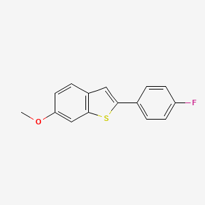 molecular formula C15H11FOS B8540034 2-(4-Fluorophenyl)-6-methoxybenzo[b]thiophene 