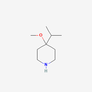 molecular formula C9H19NO B8540038 4-Isopropyl-4-methoxy-piperidine CAS No. 54049-38-6