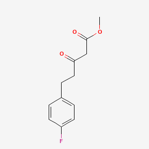 molecular formula C12H13FO3 B8540041 5-(4-Fluoro-phenyl)-3-oxo-pentanoic acid methyl ester 
