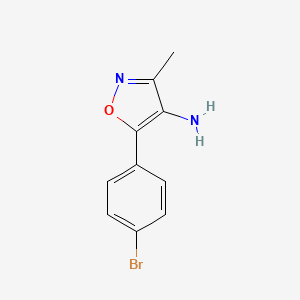 molecular formula C10H9BrN2O B8540045 5-(4-Bromo-phenyl)-3-methyl-isoxazol-4-ylamine 