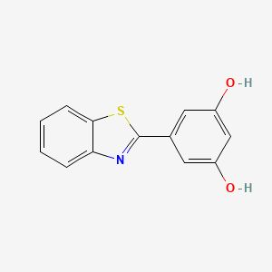 molecular formula C13H9NO2S B8540058 5-(1,3-Benzothiazol-2-yl)benzene-1,3-diol 