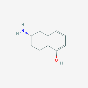 molecular formula C10H13NO B8540101 (S)-5,6,7,8-tetrahydro-6-amino-1-naphthol CAS No. 85951-59-3