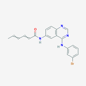 N-[4-(3-Bromoanilino)quinazolin-6-yl]hexa-2,4-dienamide