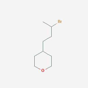molecular formula C9H17BrO B8540184 4-(3-bromobutyl)tetrahydro-2H-pyran 