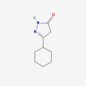 molecular formula C9H14N2O B8540248 3-cyclohexyl-1H-pyrazol-5(4H)-one 