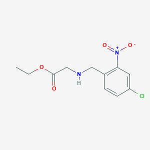 molecular formula C11H13ClN2O4 B8540259 Ethyl (4-chloro-2-nitrobenzyl)aminoacetate 