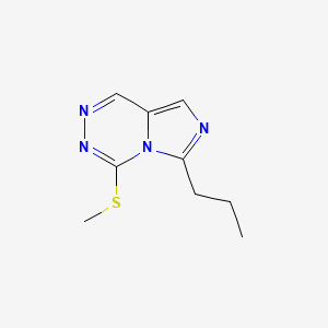 molecular formula C9H12N4S B8540276 6-n-Propyl-4-(methylthio)-imidazo[1,5-d]-as-triazine 