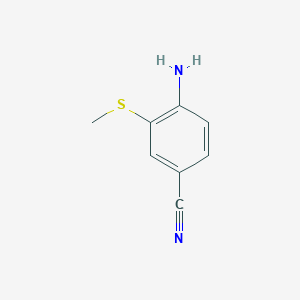 molecular formula C8H8N2S B8540327 4-Amino-3-(methylthio)benzonitrile 