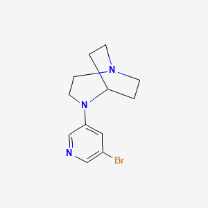 molecular formula C12H16BrN3 B8540329 4-(5-Bromo-3-pyridyl)-1,4-diazabicyclo[3.2.2]nonane 