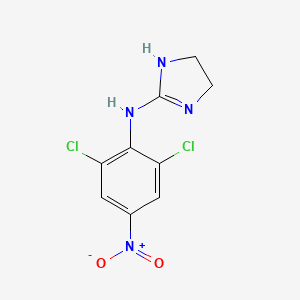 molecular formula C9H8Cl2N4O2 B8540337 2-(2,6-Dichloro-4-nitrophenylimino)imidazolidine CAS No. 65936-26-7