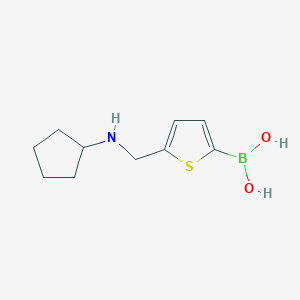 molecular formula C10H16BNO2S B8540345 {5-[(Cyclopentylamino)methyl]-2-thienyl}boronic acid 