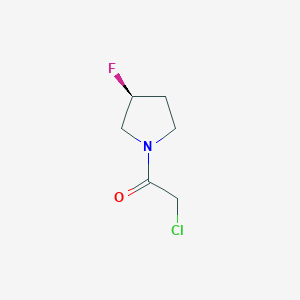 molecular formula C6H9ClFNO B8540360 2-Chloro-1-[(3s)-3-fluoropyrrolidin-1-yl]-1-ethanone 
