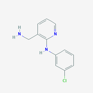 molecular formula C12H12ClN3 B8540385 2-(3-Chloroanilino)-3-aminomethylpyridine 