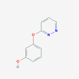 molecular formula C10H8N2O2 B8540577 3-(3-Hydroxyphenoxy)pyridazine 