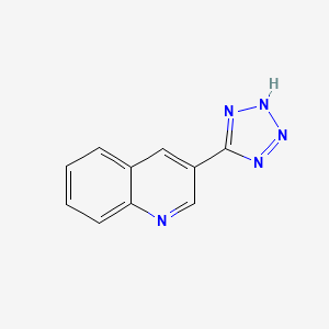 molecular formula C10H7N5 B8540585 3-(2H-tetrazole-5-yl)-quinoline CAS No. 13566-36-4