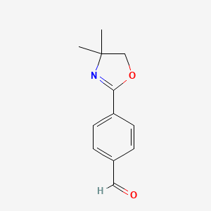 molecular formula C12H13NO2 B8540657 4-(4,5-Dihydro-4,4-dimethyl-2-oxazolyl)-benzaldehyde 