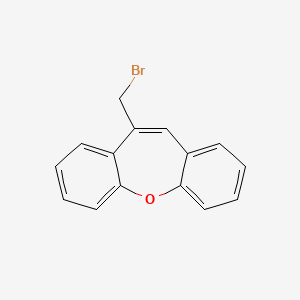 molecular formula C15H11BrO B8540665 Dibenz[b,f]oxepin, 10-(bromomethyl)- 