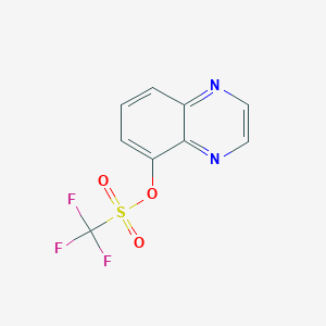 molecular formula C9H5F3N2O3S B8540723 Trifluoro-methanesulfonic Acid Quinoxalin-5-yl Ester 