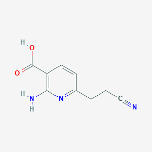 molecular formula C9H9N3O2 B8540735 2-Amino-6-(2-cyanoethyl)-nicotinic Acid 