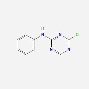 molecular formula C9H7ClN4 B8540741 2-Chloro-4-(phenylamino)-1,3,5-triazine 