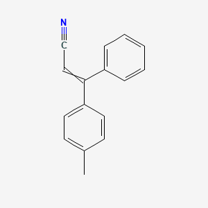 molecular formula C16H13N B8540775 3-(4-Methylphenyl)-3-phenylprop-2-enenitrile CAS No. 22101-21-9