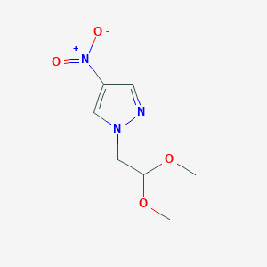 molecular formula C7H11N3O4 B8540780 1-(2,2-dimethoxyethyl)-4-nitro-1H-pyrazole 