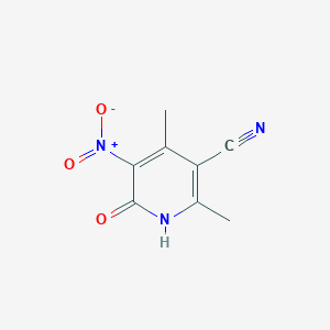 molecular formula C8H7N3O3 B8540881 6-Hydroxy-2,4-dimethyl-5-nitronicotinonitrile 