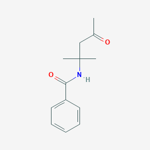 molecular formula C13H17NO2 B8540887 N-(2-Methyl-4-oxopentan-2-yl)benzamide CAS No. 78371-17-2