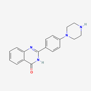 molecular formula C18H18N4O B8540920 2-(4-(piperazin-1-yl)phenyl)quinazolin-4(3H)-one 